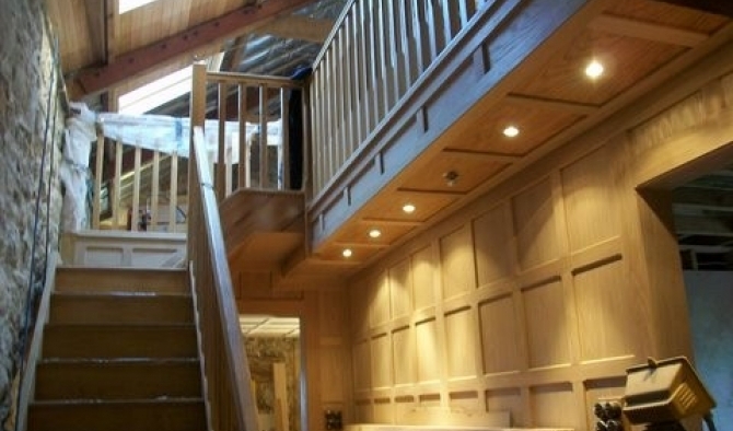 Oak Staircase with Oak cladding